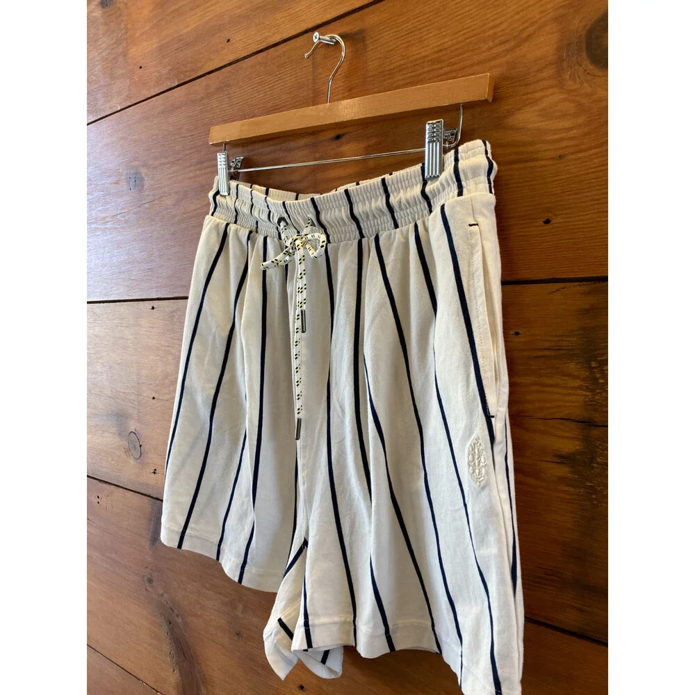FP Movement Free People White Stripe Off Duty Top Shorts Set - Size XS - 0720LP